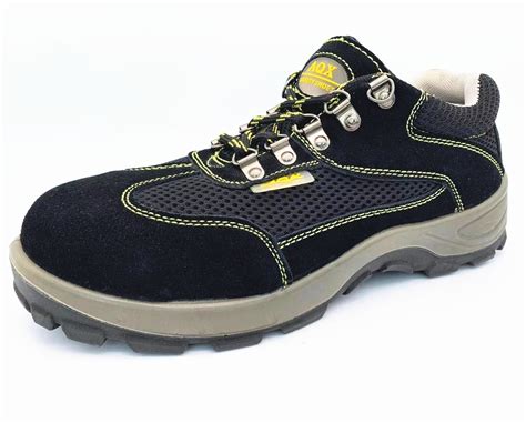 Black Leather Safety Shoes Men Work Boots Working Shoes In Guangzhou China Safety Shoe And