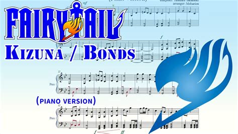 Kizuna Bonds Fairy Tail [sheets Played Tutorial] 【piano】 Youtube