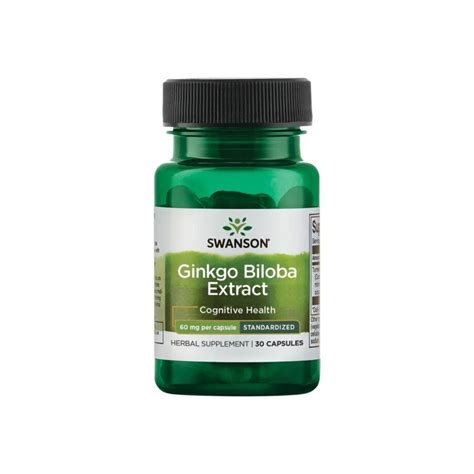 Swanson Ginkgo Biloba Extract 60 Mg 30 Kaps GymShop