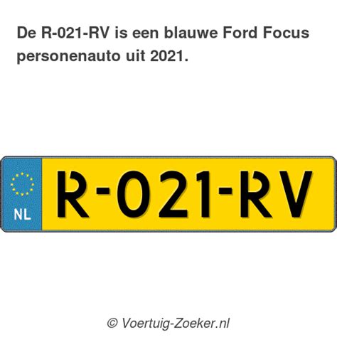 Kenteken R Rv Ford Focus Auto R Rv Voertuig Zoeker Nl