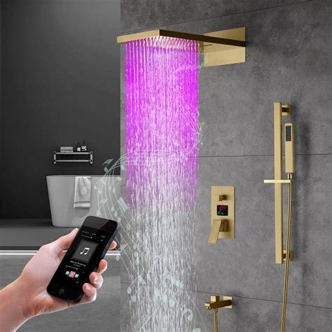 Cascada Luxury 9 X22 Music Led Shower System 64 Color Light Cascada Showers