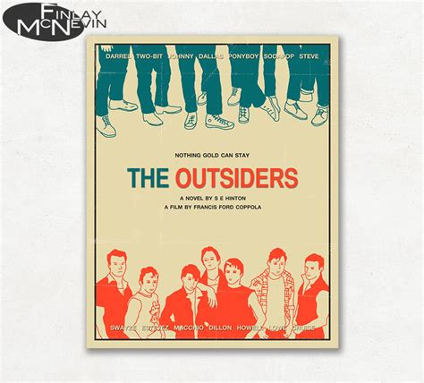 THE OUTSIDERS Movie Poster Fine Art Print beige Version - Etsy