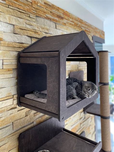 Cat House Cat Bed Luxury Cat Furniture Wall Mounted Cat Bed Shelves Cat ...