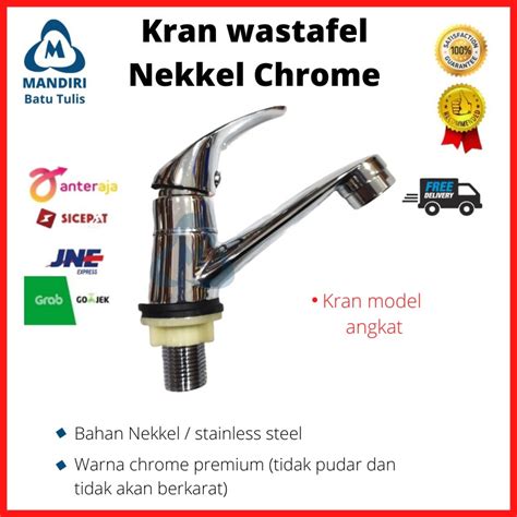 Jual Kran Wastafel Besi Chrome Keran Westafel Cuci Tangan Stainless