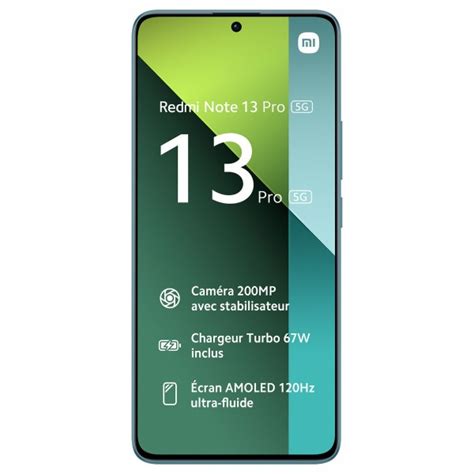 Xiaomi Redmi Note 13 Pro 5G 12 512go Vert Un Smartphone Performant