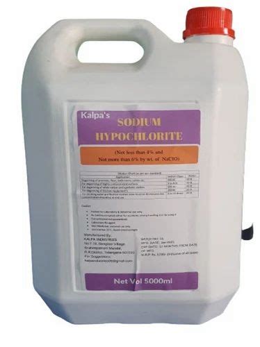 Sodium Hypochlorite Solution At Rs Can Sodium Hypochlorite