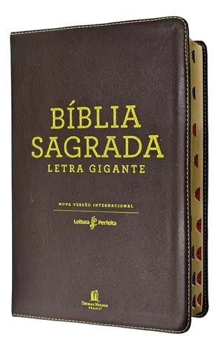 Bíblia Sagrada Letra Gigante Leitura Perfeita Capa Luxo Marrom