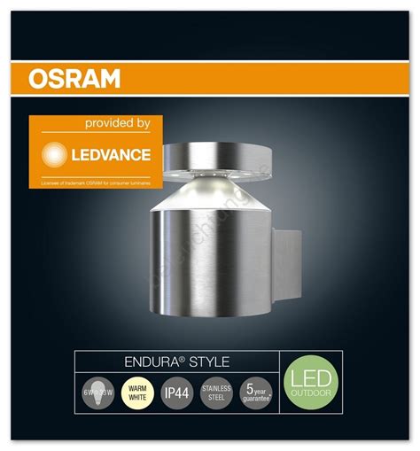 Osram Led Wandleuchte F R Au En Endura Led W V Ip Schwarz