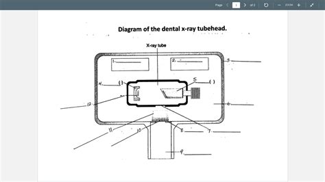 Dental X Ray Tube Head Diagram Quizlet