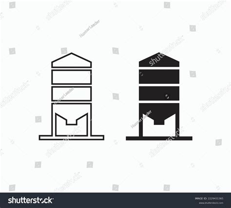 Silo Vector Icon Outline Silo Icon Stock Vector Royalty Free