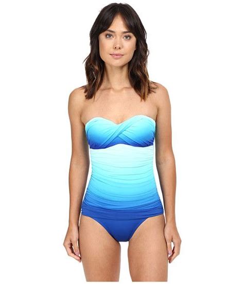 Bleu Rod Beattie Fun In The Sun Twist Bandeau Mio One Piece W Molded