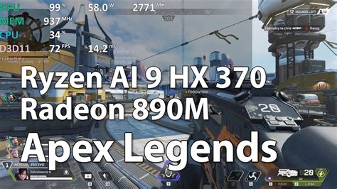 APEX LEGENDS On RADEON 890M IGPU Ryzen AI 9 HX 370 Gameplay