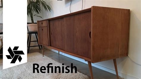 Refinishing A Mid Century Modern Credenza Youtube