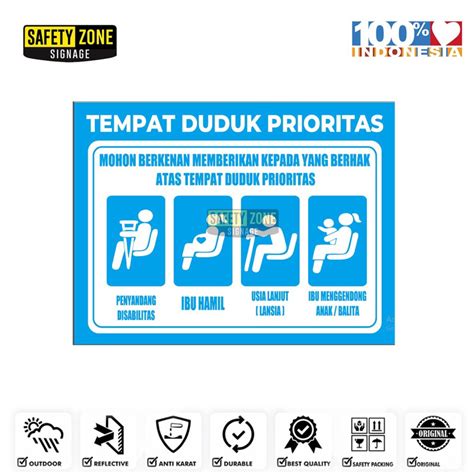 Jual Sticker Sign Tempat Duduk Prioritas Shopee Indonesia