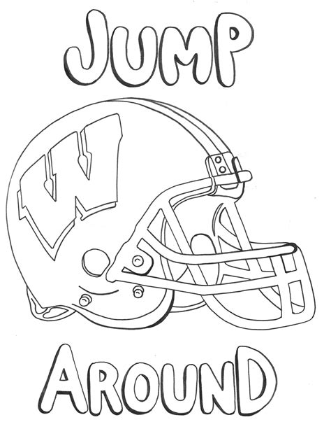 Page Badger Football Madison Wisconsin Coloring Page Coloring Home