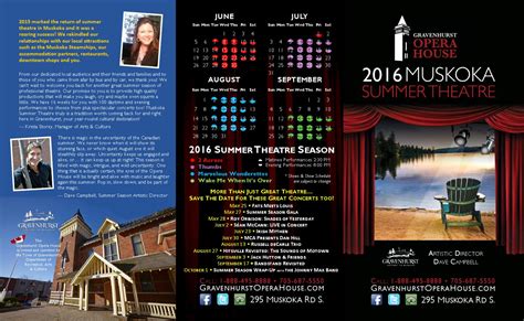 2016 Gravenhurst Opera House Summer Season Brochure by Town of Gravenhurst - Issuu