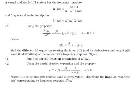 Solved A Casual And Stable LTI System Has The Frequency Chegg