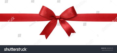 Red Ribbon Bow Isolated On White Stock Photo (Edit Now) 262044125