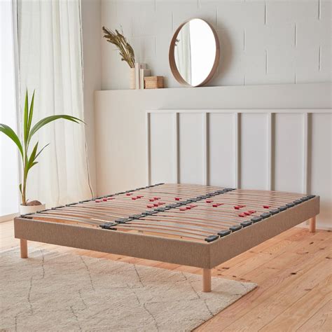 Sommier Lattes Tissu D Co Matelas No Stress