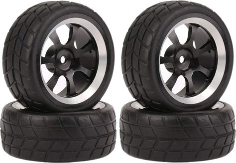 Amazon Lafeina Pcs Rc Tires And Wheels Set Mm Rubber Tyre Mm