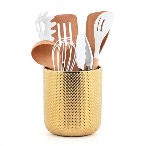 Amazon Siebold Kitchen Counter Utensil Holder Gold Ring Metal