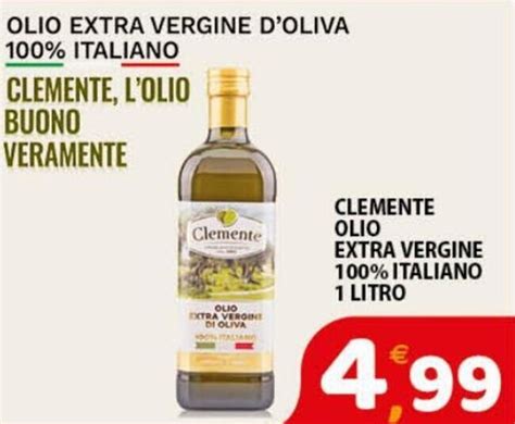 Clemente Olio Extra Vergine 100 Italiano 1 Litro Offerta Di Mio Market