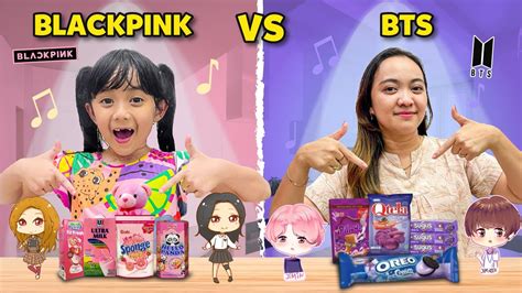 TANTANGAN BELANJA SERBA BLACKPINK VS BTS BT21 YouTube