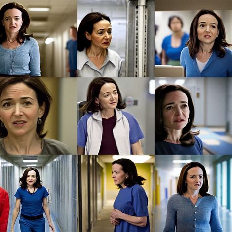 Movie Still Of Sheryl Sandberg In Supermax Prison In Stable Diffusion