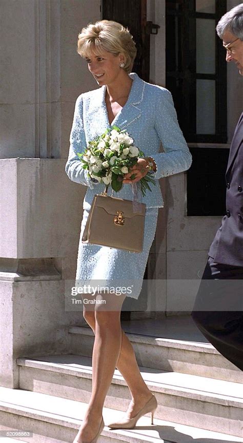 Diana Princess Of Wales Leaving The British Lung Foundation In