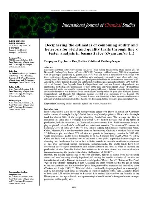 Deciphering The Estimates Of Combining Ability And Heterosis For Yield