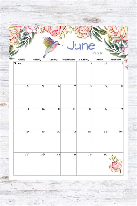 Fillable/editable june calendar june 2023 printable calendar