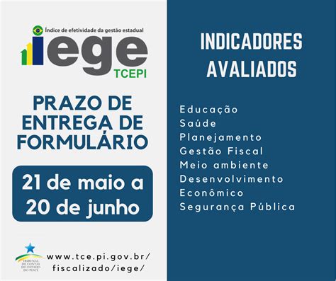 Tce Pi Disponibiliza Question Rios Do Iege Tribunal De Contas Do