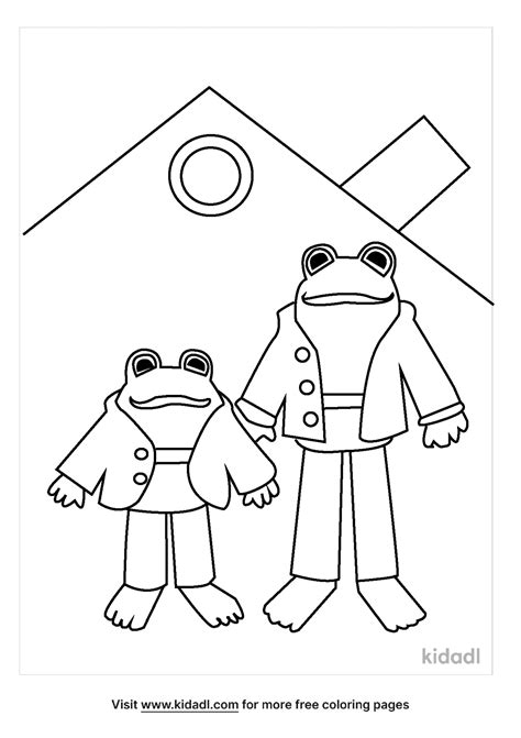 Free Frog And Toad Coloring Page | Coloring Page Printables | Kidadl