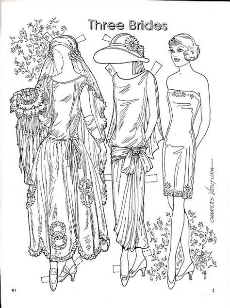 Three Brides 1923 24 Paper Dolls By Charles Ventura Paper Dolls Vintage Paper Dolls Paper