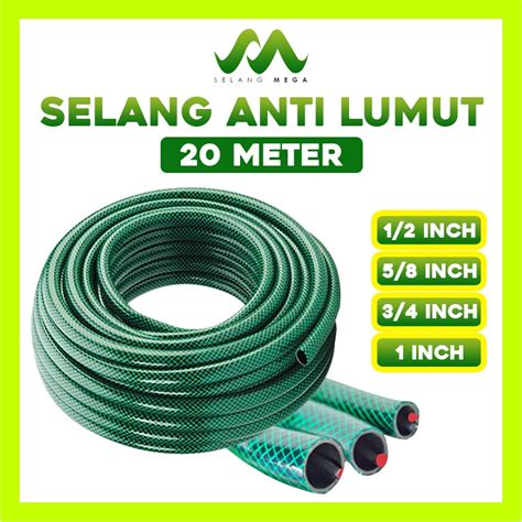 Jual MEGA Selang Air 20 Meter 1 2 5 8 3 4 1 Inch Selang Benang Anti