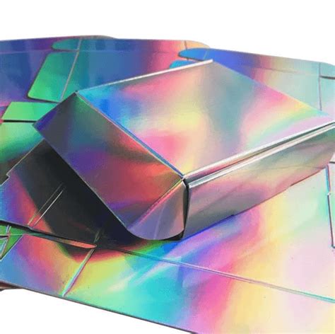 Silver Holographic Paper T Box Laser Paper Packaging Box