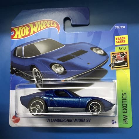 Hot Wheels `71 Lamborghini Miura Sv Short Card Shopee Malaysia