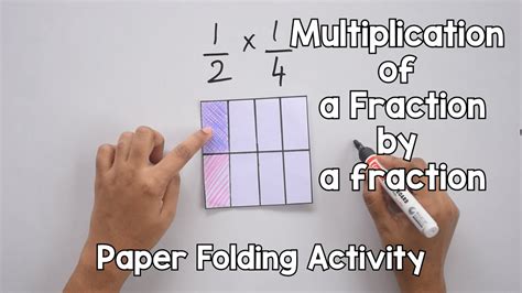 Multiplication Of A Fraction By A Fraction Paper Folding Activity