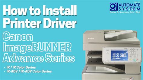 How To Install Printer Driver For Canon Imagerunner Advance Series