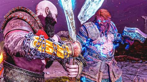 God Of War Ragnarok Kratos Vs Thor Epic Final Battle Boss Youtube