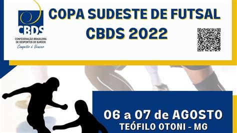 SORTEIO COPA SUDESTE DE FUTSAL CBDS 2022 YouTube