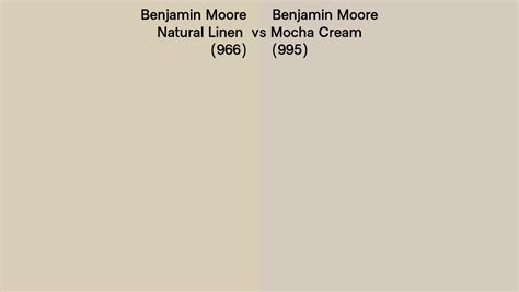 Benjamin Moore Natural Linen Vs Mocha Cream Side By Side Comparison