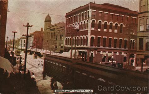 Broadway Aurora Il Postcard