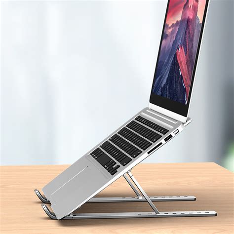 Levels Height Adjustable Aluminum Alloy Portable Laptop Stand Nviabiz