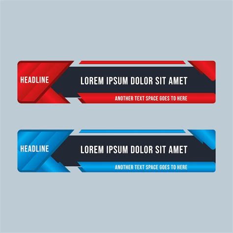 Premium Vector Colorful Lower Thirds Set Template Header Title Set