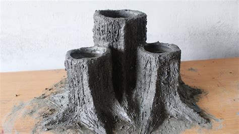 Making Of Cement Tree Trunk For Garden Decoration Shelly Lighting