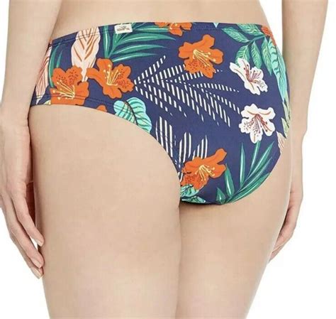 Hobie Junior S Skimpy Hipster Bikini Swimsuit Bottom Navy Hibiscus