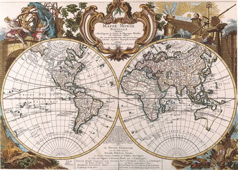 Antique Map Antique Maps Of The World Double Hemisphere Flickr