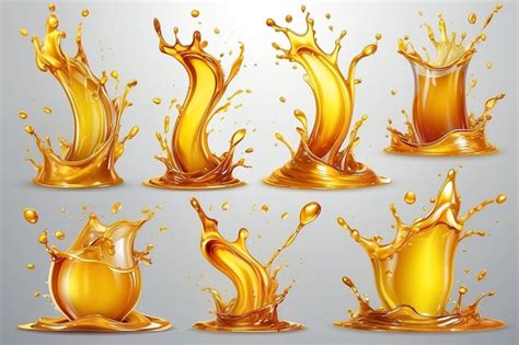 Premium Photo Beer Or Soda Drink Honey Oil Or Juice Splashes