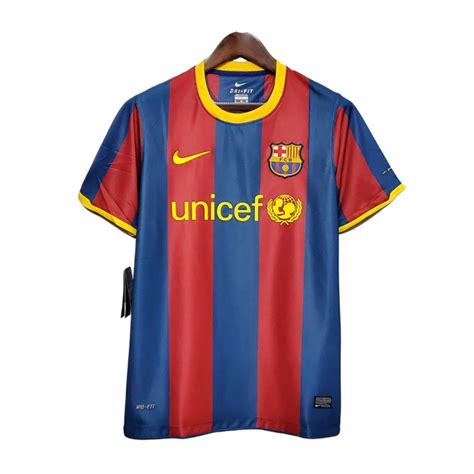 Camisa Barcelona Retrô Home 10 11 Torcedor Nike Masculina Azul e Vermelho